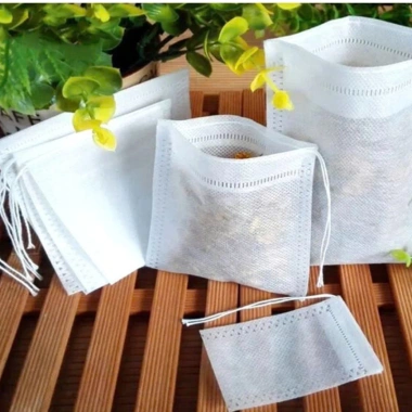 Túi Lọc Trà Vải Không Dệt Dây Rút Buộc Miệng 100 Túi Set - Giá 16.000 VNĐ