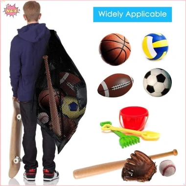 Túi lưới đa năng cho bóng rổ và bóng chuyền - Dây kéo, dây rút, giá chỉ 78.100₫