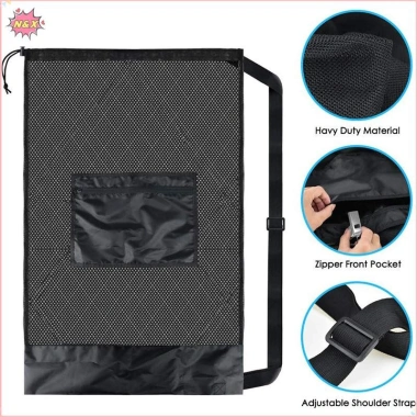 Túi lưới đa năng cho bóng rổ và bóng chuyền - Dây kéo, dây rút, giá chỉ 78.100₫