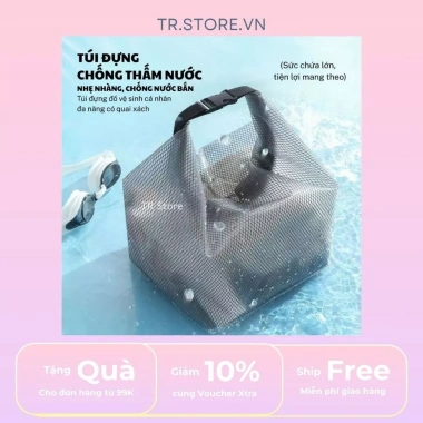 Túi Lưới Du Lịch Chống Nước Dung Lượng Lớn, Siêu Nhẹ, Quai Xách Tay Đa Năng - Giá 42.840 VND