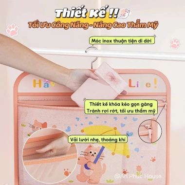 Túi Lưới Đựng Đồ Lót, Tất Vớ Treo Tường - Tiện lợi cho Nhà Bếp và Phòng Tắm, Di động, Giá 45.000đ