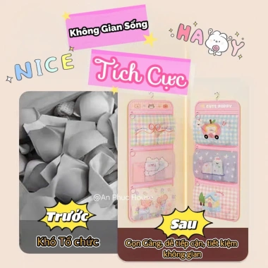 Túi Lưới Đựng Đồ Lót, Tất Vớ Treo Tường - Tiện lợi cho Nhà Bếp và Phòng Tắm, Di động, Giá 45.000đ