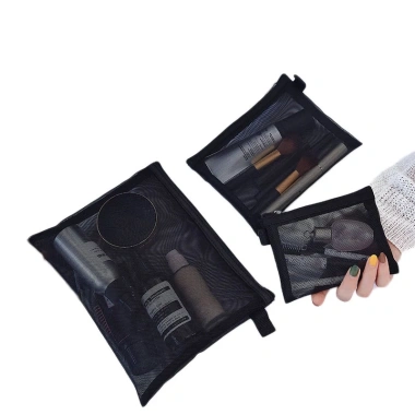 Túi Lưới Đựng Mỹ Phẩm và Son Môi Đen Di Động Tiện Dụng Cho Nữ - Giá 43.003 VND