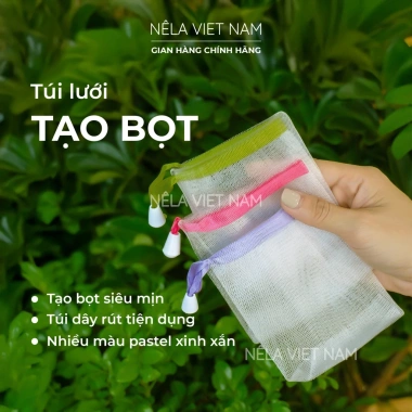 Túi Lưới Đựng Xà Phòng Dễ Tạo Bọt, Dây Rút Tiện Lợi, Giá chỉ 11.000 VND, Giảm Giá Đặc Biệt