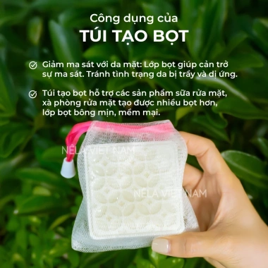 Túi Lưới Đựng Xà Phòng Dễ Tạo Bọt, Dây Rút Tiện Lợi, Giá chỉ 11.000 VND, Giảm Giá Đặc Biệt