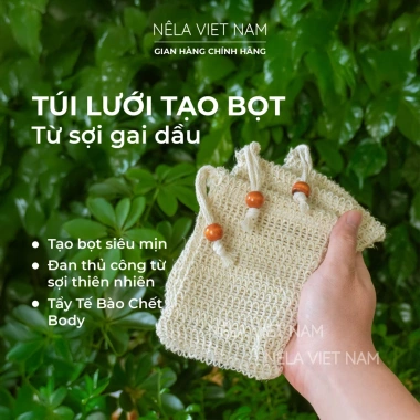 Túi lưới đựng xà phòng handmade sisal - Giá 19.000₫, bền, thấm hút, sang trọng