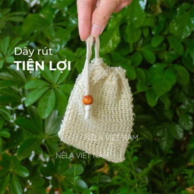 Túi lưới đựng xà phòng handmade sisal - Giá 19.000₫, bền, thấm hút, sang trọng
