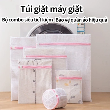 Túi Lưới Giặt Đồ Khóa Kéo - Bảo Vệ Quần Áo Lót, Xù Lông, Chống Hư Hại Máy Giặt