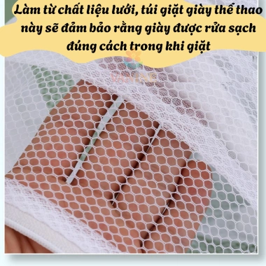 Túi Lưới Giặt Giày Chống Biến Dạng, Khóa Dây Kéo Dễ Dàng Cho Máy Giặt - 69.000 VND 3