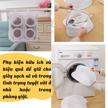 Túi Lưới Giặt Giày Chống Biến Dạng, Khóa Dây Kéo Dễ Dàng Cho Máy Giặt - 69.000 VND 7