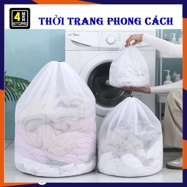 Túi Lưới Giặt Quần Áo Đồ Lót Dây Rút Chuyên Dụng Bảo Quản Dày Dặn Máy Giặt