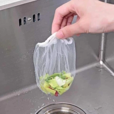Túi lưới lọc rác bồn rửa chén bát - 100 túi vải tự phân huỷ chun miệng, 16.900đ 2