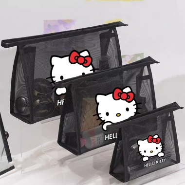 Túi lưới mỹ phẩm Sanrio Hello Kitty lớn - Hộp đa năng du lịch, đựng đồ vệ sinh cá nhân, giá 61.560₫ 6