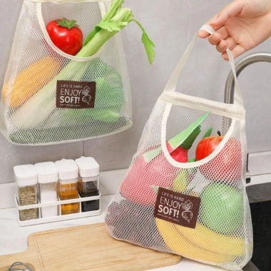 Túi lưới nhà bếp EYEHPEE - Đựng đồ lặt vặt, rau củ, có tay treo tiện lợi 3