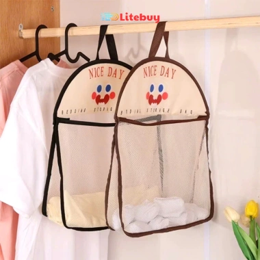 Túi lưới PVN67.095 - Đựng quần lót, tất, lưu trữ, treo tủ quần, decor nhà xinh