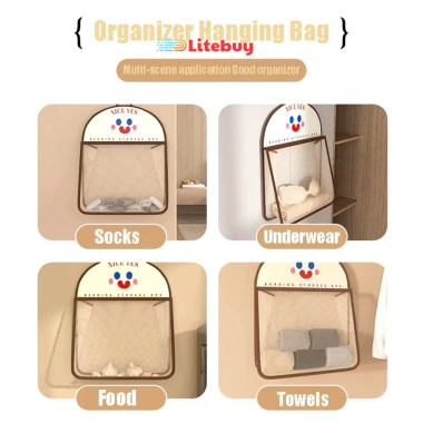 Túi lưới PVN67.095 - Đựng quần lót, tất, lưu trữ, treo tủ quần, decor nhà xinh