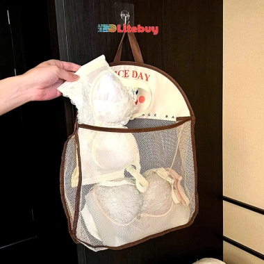 Túi lưới PVN67.095 - Đựng quần lót, tất, lưu trữ, treo tủ quần, decor nhà xinh