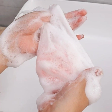Túi Lưới Tạo Bọt Xà Phòng và Sữa Rửa Mặt 10 20 30 chiếc Dây Rút Bong Bóng Tẩy Tế Bào Chết Giá Ưu Đãi 28.399đ 3