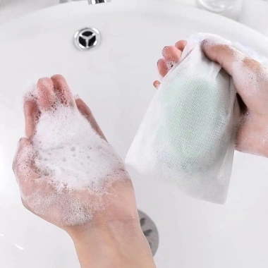 Túi Lưới Tạo Bọt Xà Phòng và Sữa Rửa Mặt 10 20 30 chiếc Dây Rút Bong Bóng Tẩy Tế Bào Chết Giá Ưu Đãi 28.399đ 4