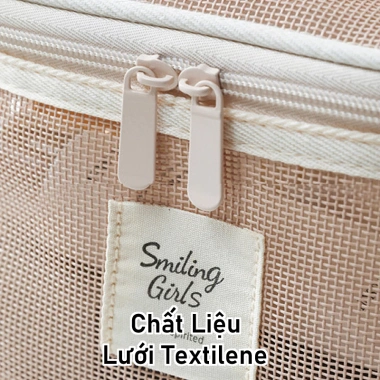 Túi Lưới Textilene Dịu Dàng Đựng Trang Điểm Đồ Cá Nhân Tiện Lợi Giá Ưu Đãi 36k