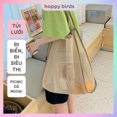 Túi Lưới Thời Trang Đi Biển - Năng Đựng Đồ Tập, Chơi, Giá 75.000 VND