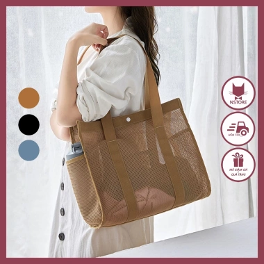 Túi Lưới Tote Size Lớn Đa Năng Đi Biển Đi Bơi Đựng Đồ Du Lịch Thể Thao 135k