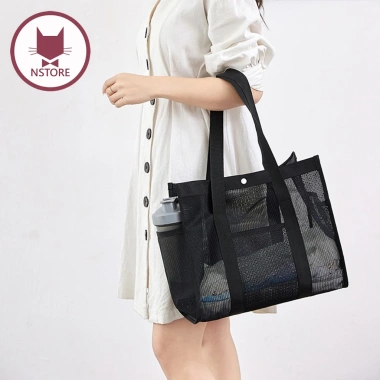 Túi Lưới Tote Size Lớn Đa Năng Đi Biển Đi Bơi Đựng Đồ Du Lịch Thể Thao 135k