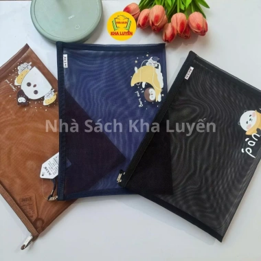 Túi Lưới Trong Suốt Cỡ A4 Đựng Bút, Sách, Mỹ Phẩm, Khóa Kéo - 21.900 VND 7