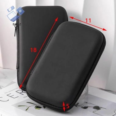 Túi lưu trữ 3C cứng di động da nhân tạo – Hộp sạc, tai nghe, cáp dữ liệu, bộ sắp xếp đĩa, giá ưu đãi 35.420₫