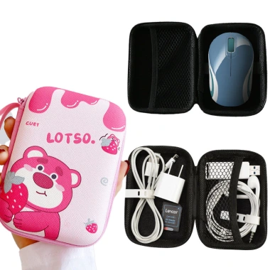 Túi lưu trữ cáp dữ liệu di động Kirby dễ thương - Sạc tai nghe, Power Bank, phù hợp công sở kỹ thuật số 9