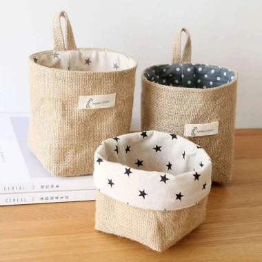 Túi Lưu Trữ Cotton Vải Lanh Treo Tường - Bảo Quản Máy Tính, Bàn Đáy, Nhà Vệ Sinh - 58.590₫