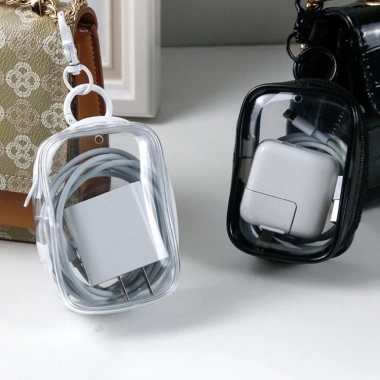 Túi Lưu Trữ Mini Trong Suốt Sạc & Cáp Dữ Liệu - Bảo Vệ Tai Nghe, Giá 15.000đ