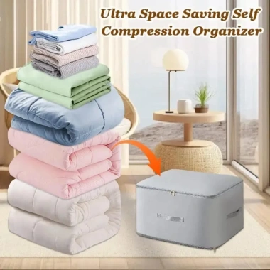 Túi lưu trữ nén vải Twill dung tích lớn, gập lại chống bụi, đóng gói quần áo - Giá 98.928₫