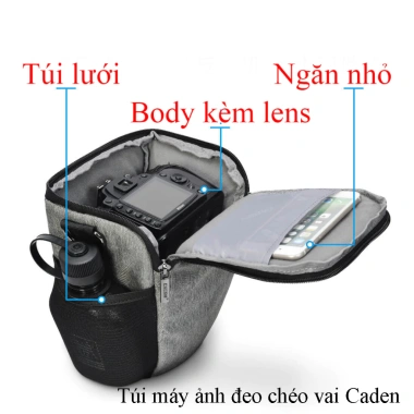 Túi máy ảnh CadeN SLR-201 - Bảo vệ an toàn, thiết kế gọn nhẹ, giảm còn 288.000₫
