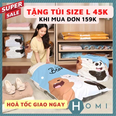 Túi Máy Hút Chân Không Dày - Đựng Quần Áo, Chăn Mền Kín Hơi - 16.999₫ - Homi Store