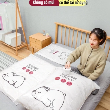 Túi & Máy Hút Chân Không Đựng Quần Áo, Chăn Màn Gọn Gàng, Chống Mốc, 14.200 VND 2