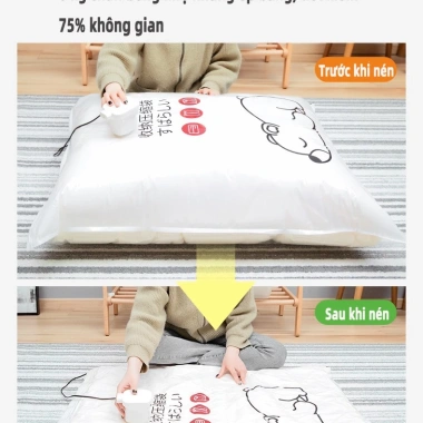 Túi & Máy Hút Chân Không Đựng Quần Áo, Chăn Màn Gọn Gàng, Chống Mốc, 14.200 VND 4