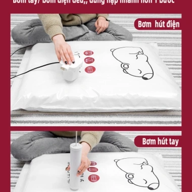 Túi & Máy Hút Chân Không Đựng Quần Áo, Chăn Màn Gọn Gàng, Chống Mốc, 14.200 VND 8