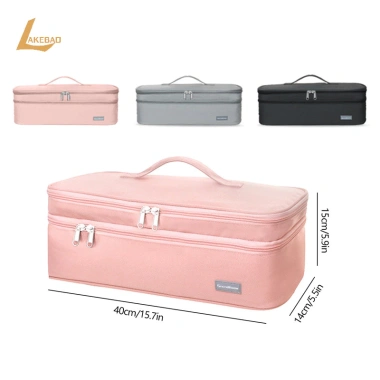 Túi máy sấy tóc du lịch hai lớp di động sắp xếp rộng rãi cho nữ Lakebao mới 5