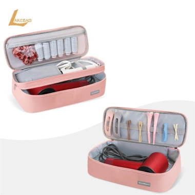 Túi máy sấy tóc du lịch hai lớp di động sắp xếp rộng rãi cho nữ Lakebao mới 6