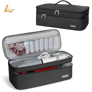Túi máy sấy tóc du lịch hai lớp di động sắp xếp rộng rãi cho nữ Lakebao mới 8