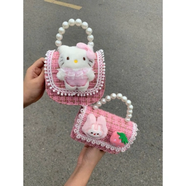 Túi mini dạ dệt kim xinh xắn, họa tiết dễ thương cho nàng và bé, giá chỉ 75.000đ