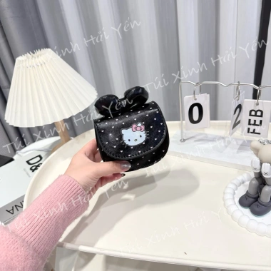 Túi mini đeo chéo Hello Kitty dáng bàu nơ tim, siêu cute, giảm giá 65.000₫ 10