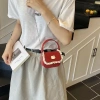 Túi mini nữ da PU phối ren trắng, charm mèo vàng - phong cách Hàn DK374, 73.000đ 7