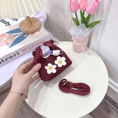 Túi Mini Nữ Đeo Tết Da Lộn Hoạ Tiết Hoa Cúc Dễ Thương - Giá chỉ 89.000đ Zulia's
