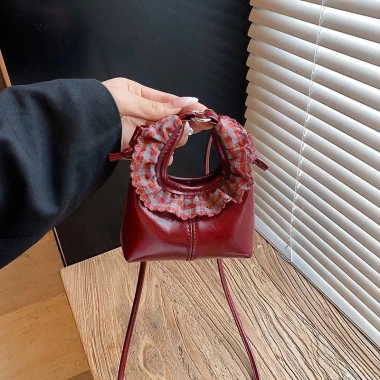 Túi Mini Nữ Hàn Quốc Viền Rèm Caro Da Mềm 4 Màu - Giá Ưu Đãi 58.000₫