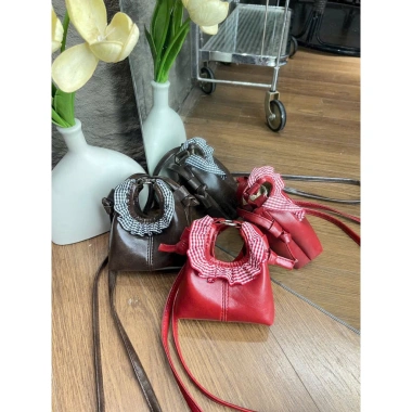 Túi Mini Nữ Hàn Quốc Viền Rèm Caro Da Mềm 4 Màu - Giá Ưu Đãi 58.000₫