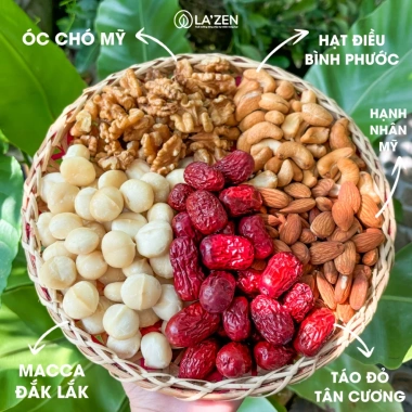 Túi Mix 5 Hạt Ăn Liền 250-500g La'zen - Macca, Hạnh Nhân, Điều, Óc Chó, Bí Xanh - Giá 138.000₫ 6