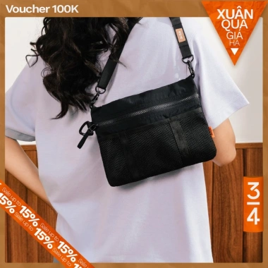 Túi Mô-đun Đeo Chéo Nam Nữ Vải Taslan Khoá Kéo 3PhầnTư Giá Ưu Đãi 279k