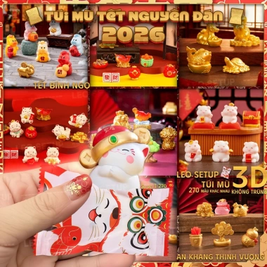 Túi Mù Tết 2.026 Bính Ngọ Ngựa Mèo Thần Tài 3D May Mắn - Quà Lì Xì Năm Mới 49k 8 Túi Mù Tết 2.026 Bính Ngọ Ngựa Mèo Thần Tài 3D May Mắn - Quà Lì Xì Năm Mới 49k 8
